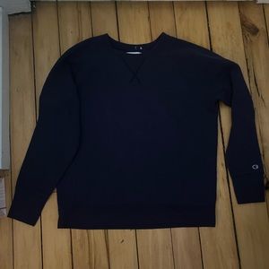 navy blue champion crewneck